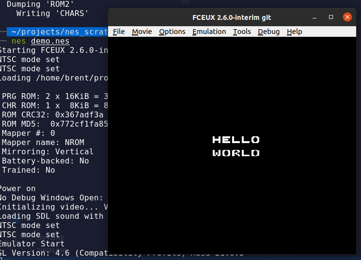 Hello World from my NES emulator